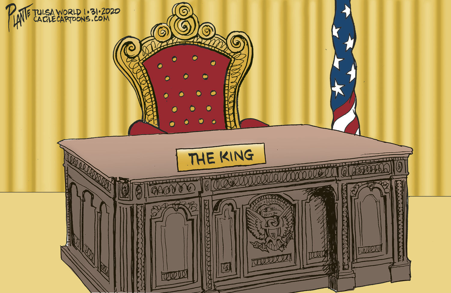 Bruce Plante Cartoon: Trump the King